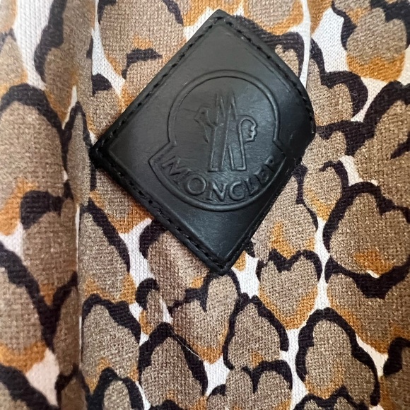 MONCLER ANIMAL PRINT MAGLIA TEE SZ M BLACK BROWN AUTHENTIC COTTON UNISEX - Picture 2 of 9